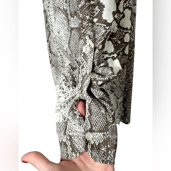 Lysse Schiffer Snake Print Button Down Top - Picture 7 of 10